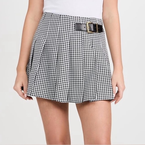 English Factory Gingham Check Skort
